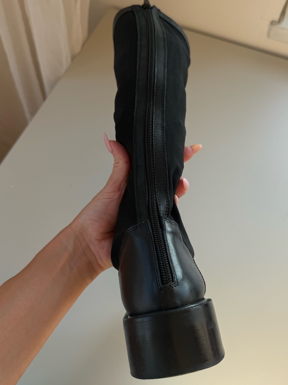 Free People Trickum Tall Combat Boots Black EU39 US8.5 - Picture 6 of 14